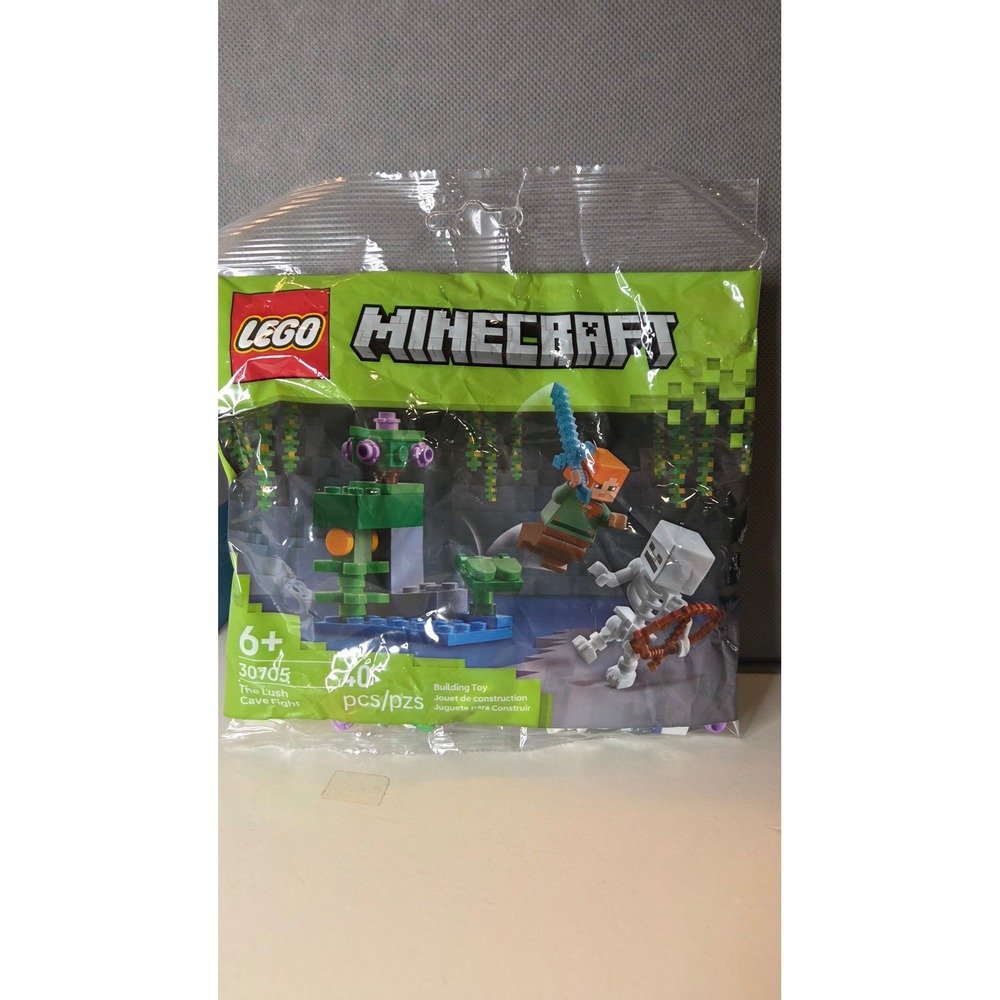 LEGO Minecraft The Lush Cave Fight 30705 Polybag Set Alex vs Skeleton‎ 40 Pcs